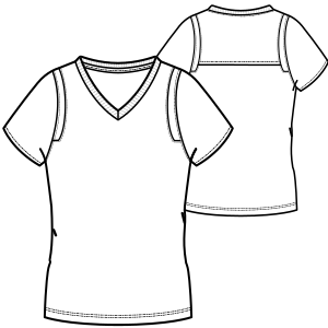 Fashion sewing patterns for LADIES T-Shirts Football T-Shirt 3002
